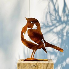 Rusty Metal Robin Bird Garden