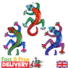 Metal Gecko Wall Decor, 3pcs