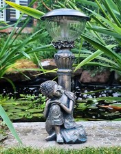 Garden Ornament Solar Buddha