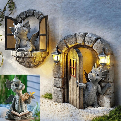 Garden dragon statue - dragon,
