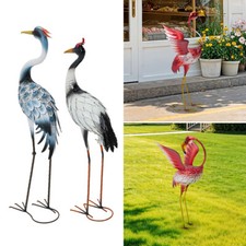 Metal Crane Flamingo Home and