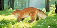 Realistic Red Fox Garden